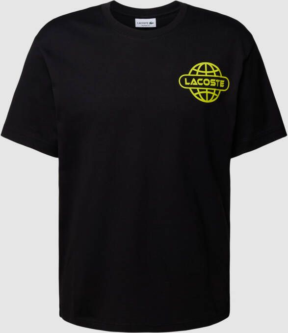 Lacoste Multilogo Achterkant T-Shirt Black Heren