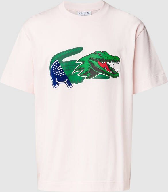 Lacoste T-shirt met labelprint model 'Crocozilla'