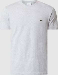 Lacoste Heren T-shirt met ronde hals en pima-katoenjersey Grijs Heren