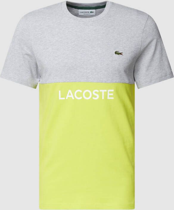 Lacoste Heren Color Block T-Shirt Th8372 Grijs Heren