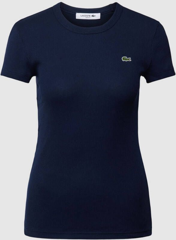 Lacoste Dames Katoenen T-Shirt Tf5538 Blauw Dames