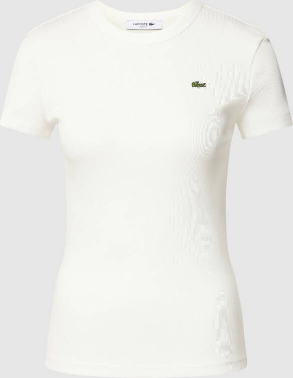 Lacoste Casual Katoenen T-shirt voor vrouwen White Dames