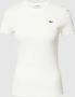Lacoste Casual Katoenen T-shirt voor vrouwen White Dames - Thumbnail 3