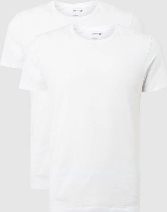 Lacoste 2-Pack Stretch Katoenen T-Shirts White Heren