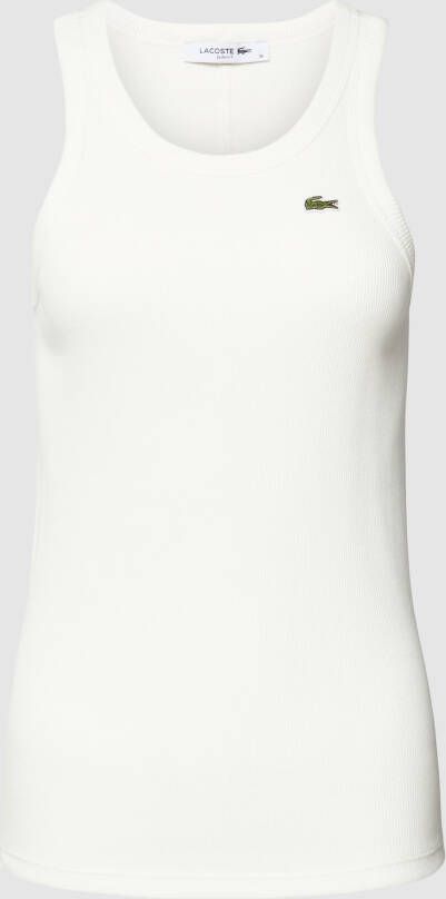 Lacoste T-shirt Geribde top elastisch slim fit premium kwaliteit Staple Piece