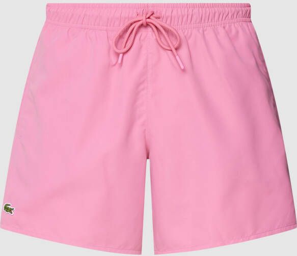Lacoste Roze Zwemshorts Strandkleding Elastische Taille Roze Heren