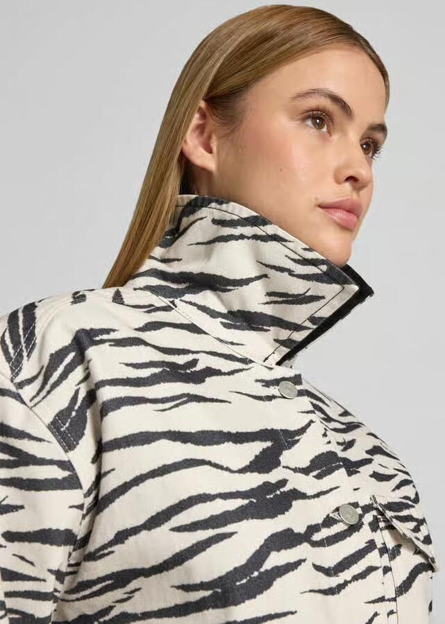 Lala Berlin Jeansjack met all-over dierenprint - Foto 2