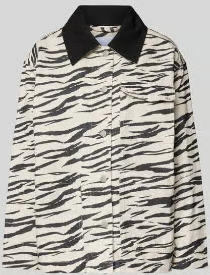 Lala Berlin Jeansjack met all-over dierenprint - Foto 4