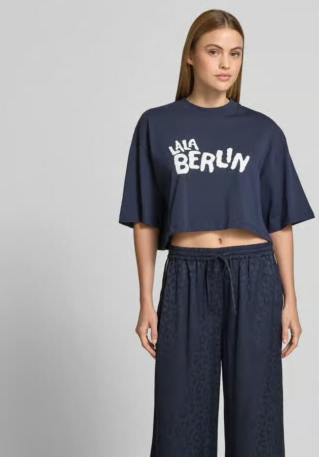 Lala Berlin kort t-shirt met logoprint - Foto 2