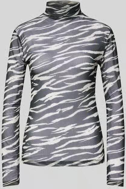 Lala Berlin Shirt met lange mouwen in semitransparant design