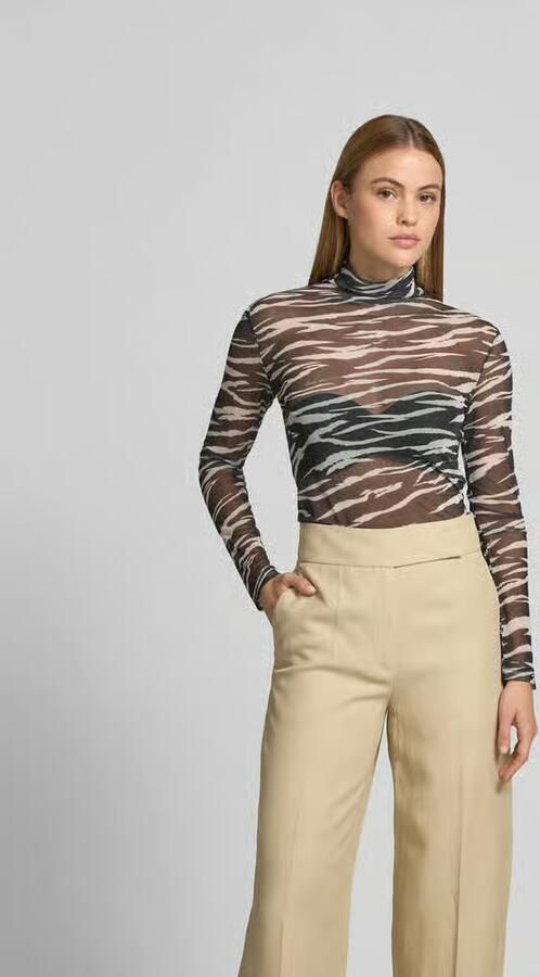 Lala Berlin Shirt met lange mouwen in semitransparant design - Foto 2