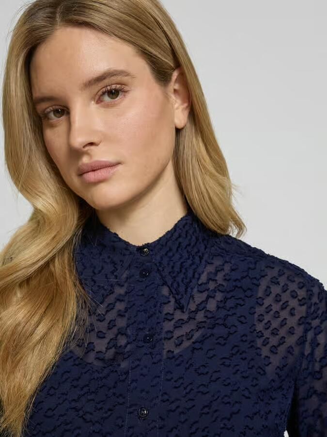 Lala Berlin Slim fit overhemdblouse met overhemdkraag