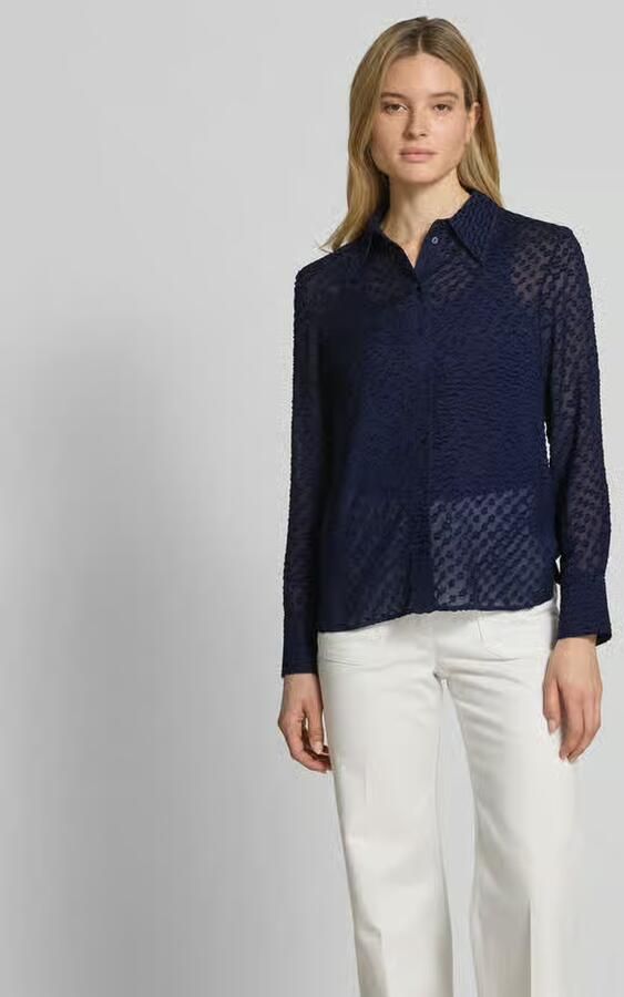 Lala Berlin Slim fit overhemdblouse met overhemdkraag - Foto 2