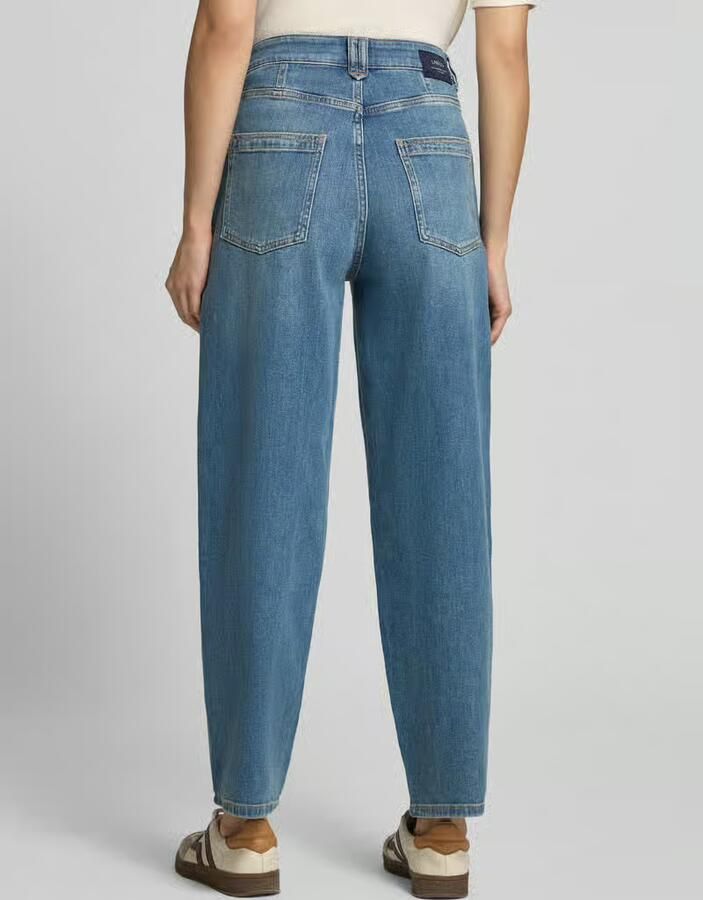 LANIUS barrel fit jeans van katoenmix in verkorte pasvorm