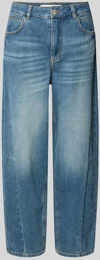 LANIUS barrel fit jeans van katoenmix in verkorte pasvorm - Foto 3