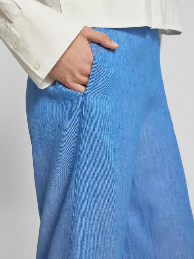 LANIUS Culotte in denimlook van mix van katoen en linnen