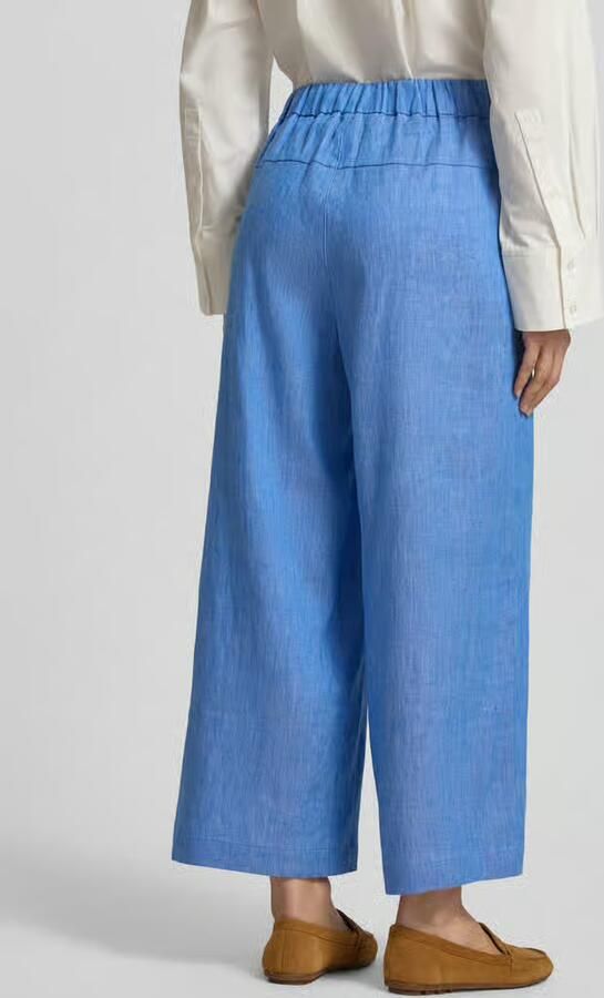 LANIUS Culotte in denimlook van mix van katoen en linnen - Foto 3