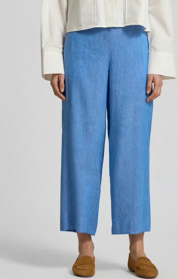 LANIUS Culotte in denimlook van mix van katoen en linnen - Foto 2