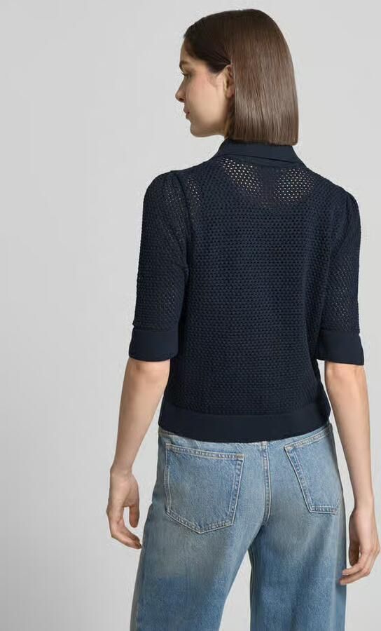 LANIUS Gebreid vest met polokraag en 1 2-mouw