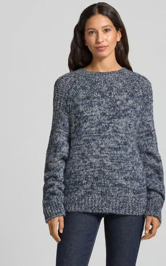 LANIUS Grof gebreide pullover van alpacamix met ronde hals - Foto 2
