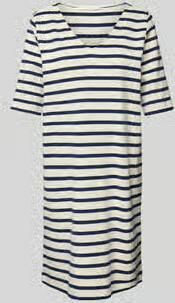 LANIUS Knielange T-shirtjurk met V-hals