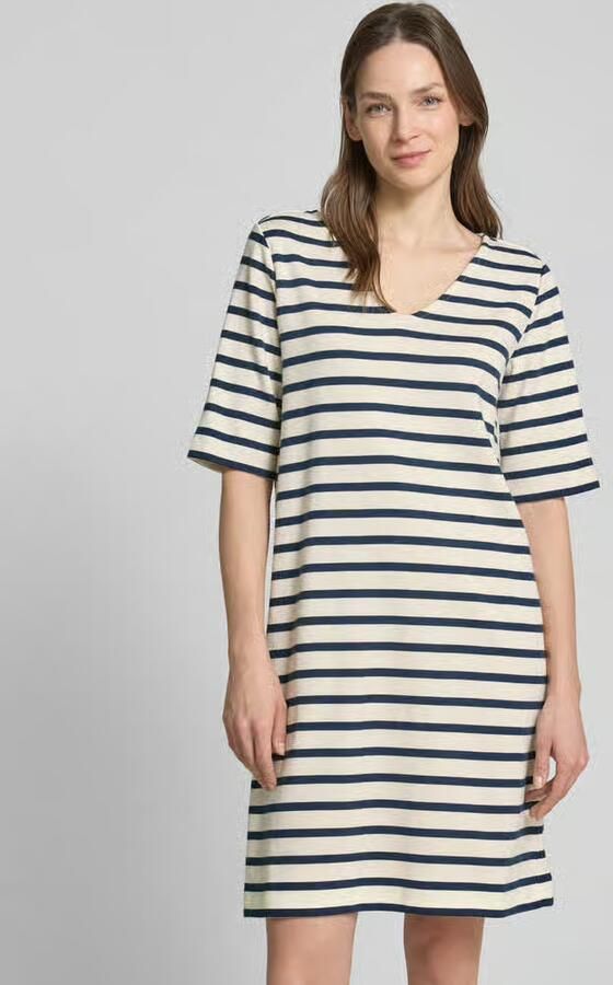 LANIUS Knielange T-shirtjurk met V-hals - Foto 4