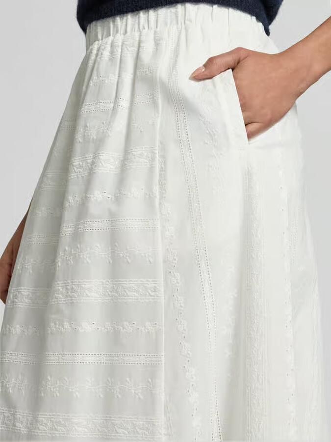 LANIUS Maxirok met Stitchings en elastisch Band