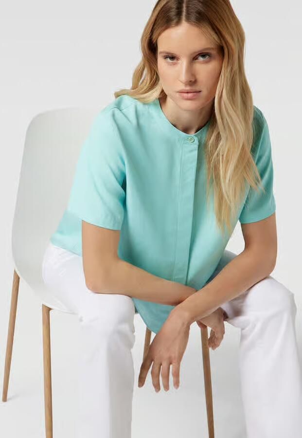 LANIUS Overhemdblouse met blinde knoopsluiting