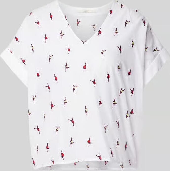 LANIUS Regular fit blouse met V-hals - Foto 2