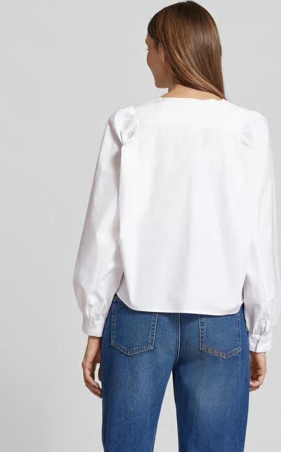 LANIUS Regular fit blouse met V-hals - Foto 4