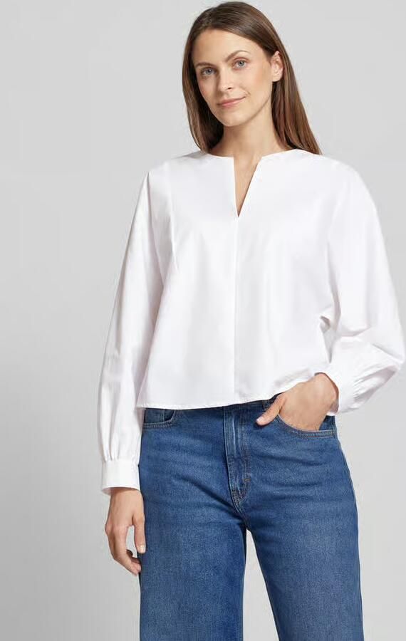 LANIUS Regular fit blouse met V-hals - Foto 3