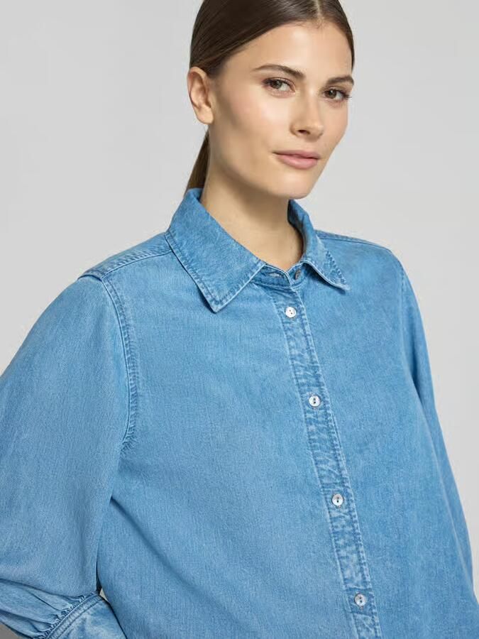 LANIUS regular fit overhemdblouse van puur lyocell in denimlook - Foto 3