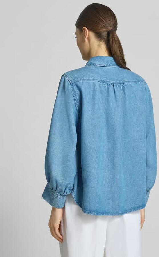 LANIUS regular fit overhemdblouse van puur lyocell in denimlook - Foto 6
