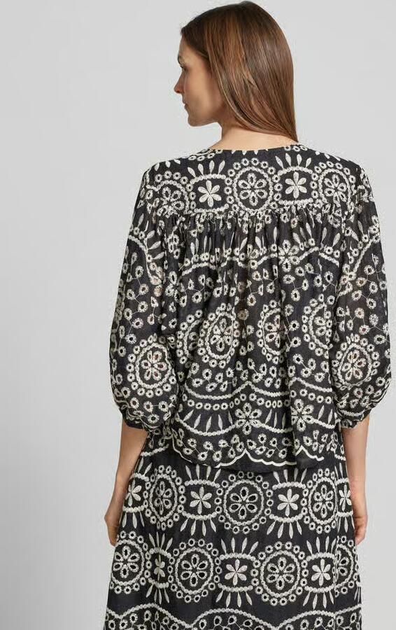 LANIUS Relaxed fit blouse met 3 4-mouwen - Foto 4