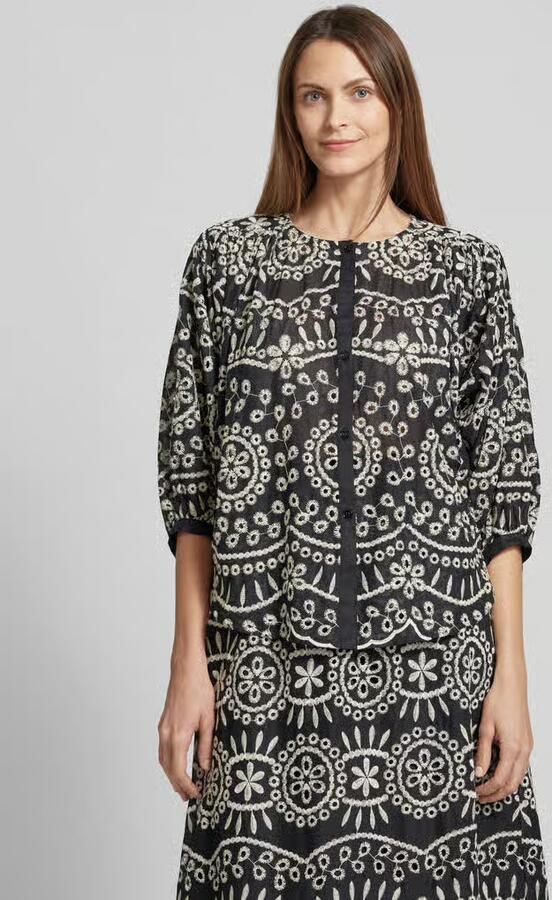 LANIUS Relaxed fit blouse met 3 4-mouwen - Foto 5