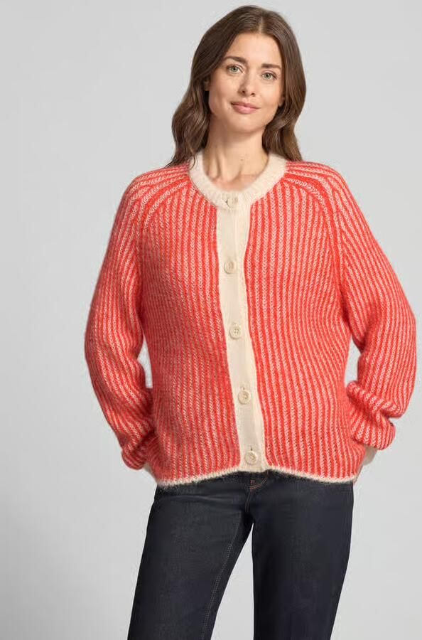 LANIUS Relaxed fit cardigan van scheerwolmix met alpaca-aandeel - Foto 2