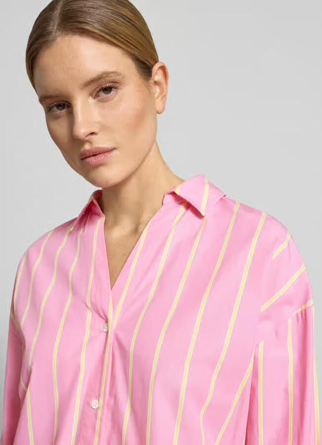 LANIUS relaxed fit overhemdblouse met V-hals