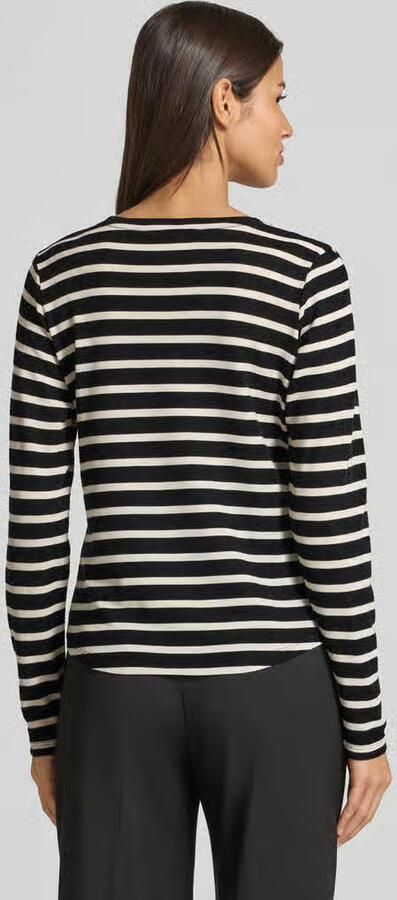 LANIUS Shirt met lange mouwen van scheerwol met ronde hals