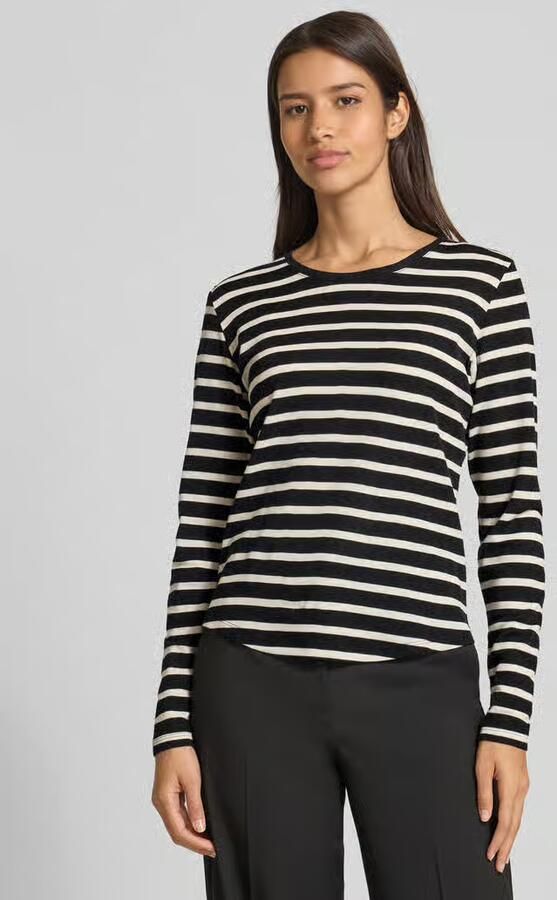 LANIUS Shirt met lange mouwen van scheerwol met ronde hals - Foto 2