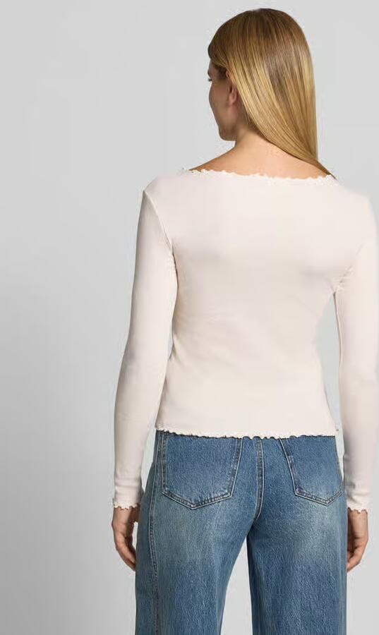 LANIUS Slim fit shirt met lange mouwen van katoenmix