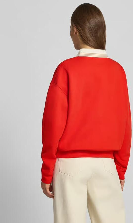LANIUS Sweatshirt van katoenmix met polokraag - Foto 3