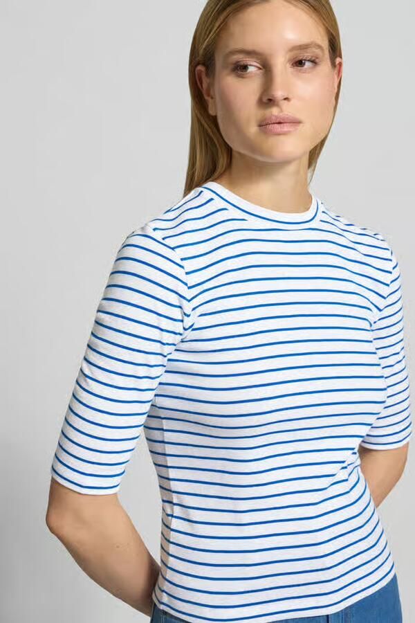 LANIUS T-shirt met 3 4-mouwen
