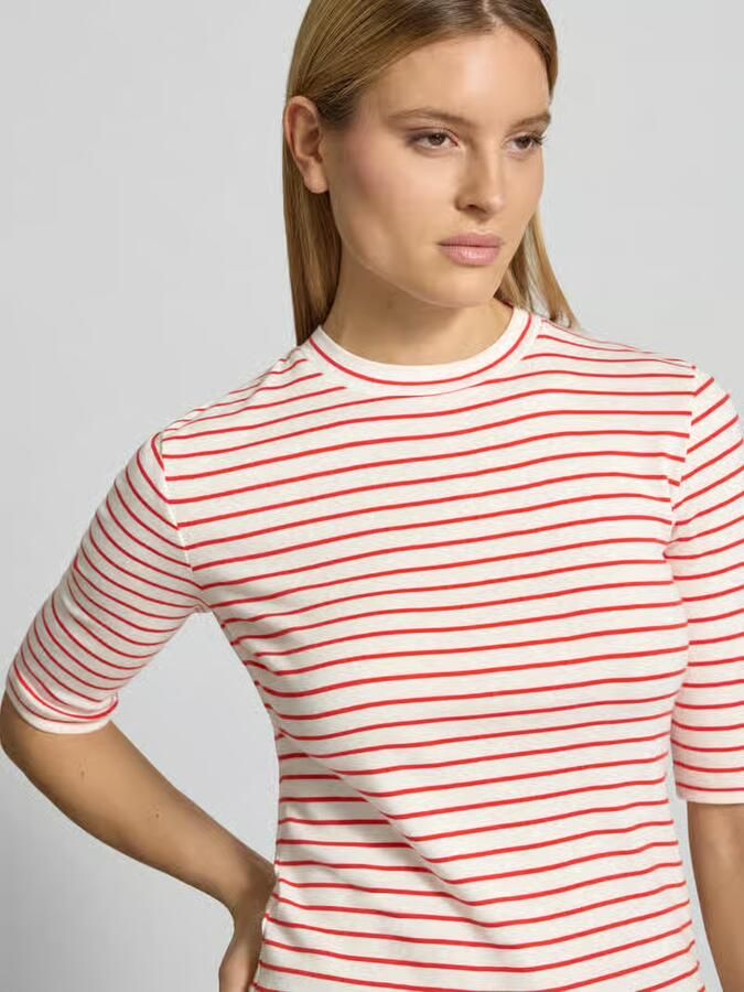 LANIUS T-shirt met 3 4-mouwen