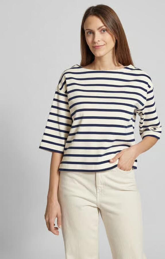 LANIUS T-shirt met boothals - Foto 2