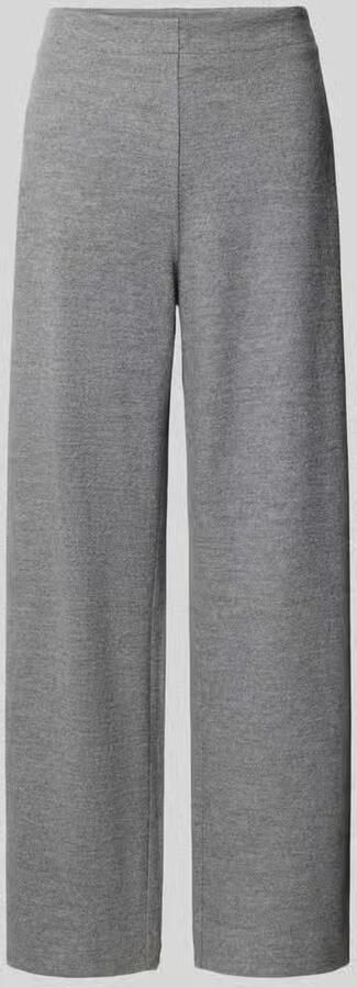 LANIUS wide leg broek van scheerwolmix met elastische band