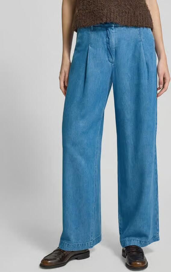 LANIUS Wide leg jeans van lyocell met steekzakken - Foto 3