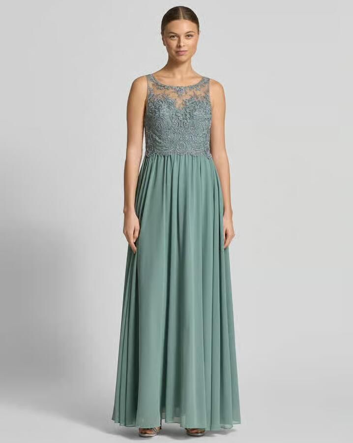 Laona Avondjurk van chiffon met ornamentele borduursels - Foto 2