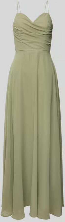 Laona midi-jurk met drapering en spaghettibandjes - Foto 4