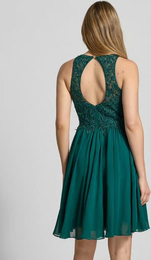 Laona Cocktailjurk met bloemenborduursels en siersteentjes - Foto 3