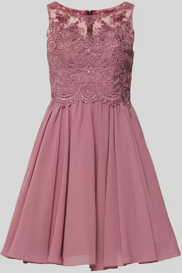 Laona Cocktailjurk met bloemenborduursels en siersteentjes